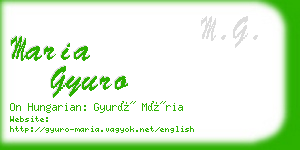 maria gyuro business card